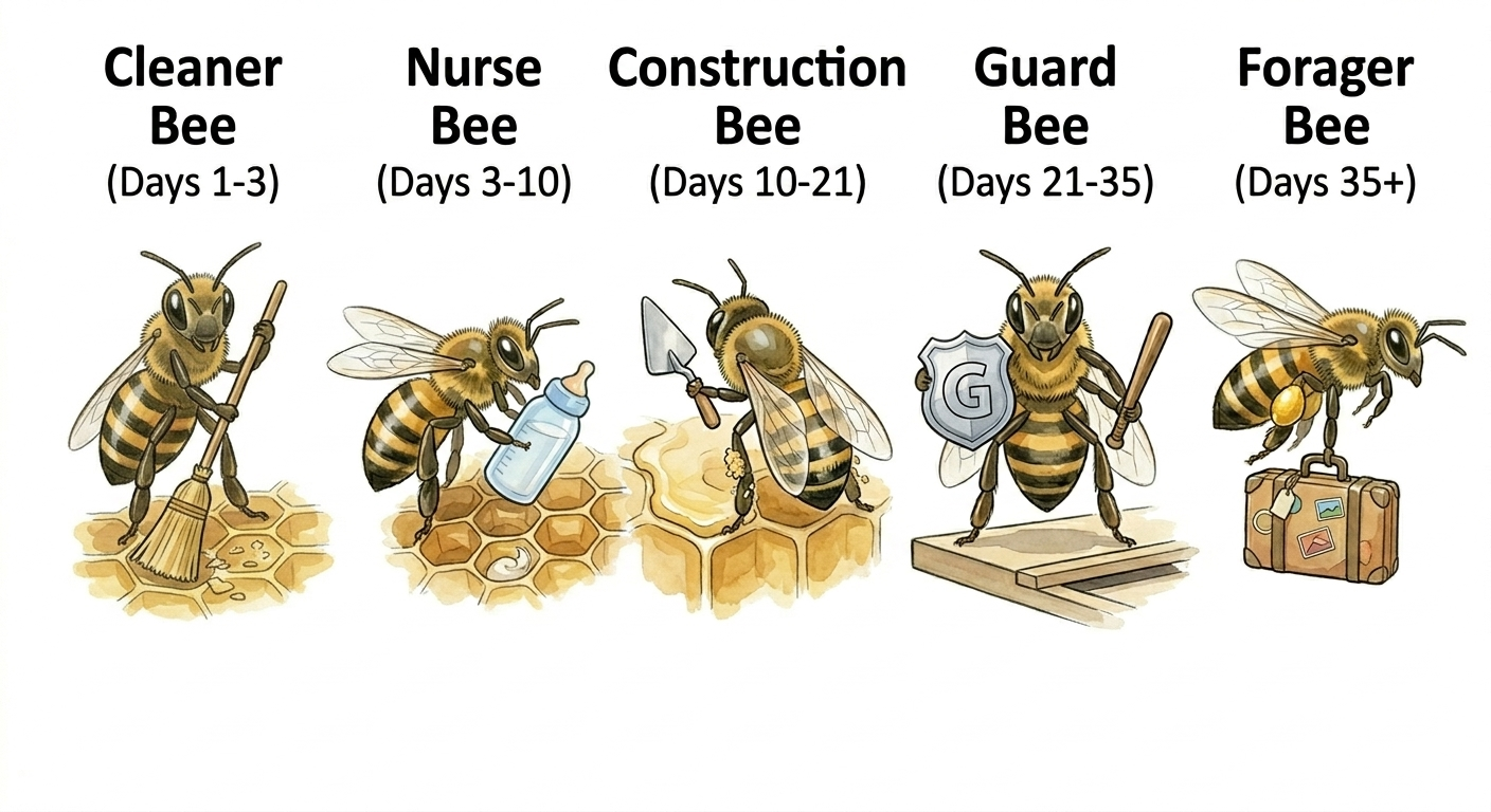 Jobs of worker bees